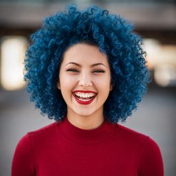 Afro — Ozeanblau