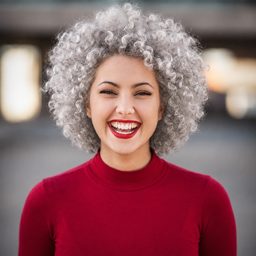 Afro — Silberweiß