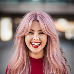 Curtain Bangs — Pastellrosa