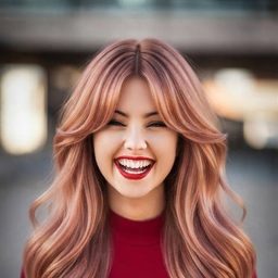 Curtain Bangs — Roségold