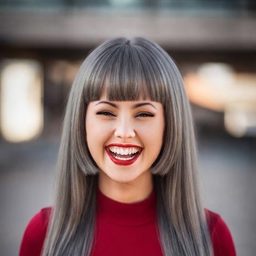Стрижка Химе — Пепельно-серый