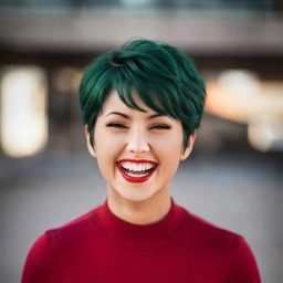 Pixie Cut — Smaragdgrün