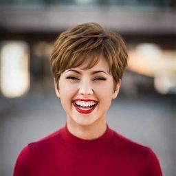 Pixie Cut — Goldbraun