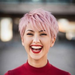 Pixie Cut — Pastellrosa
