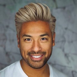 Quiff hairstyle with Light Blonde hair color