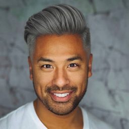 Undercut hairstyle with Ash Gray hair color